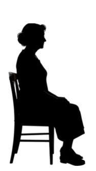 Vieille dame assise à G