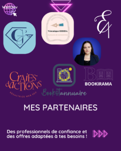 💜Mes partenaires pro du monde littéraire au service de ton livre ! 📖